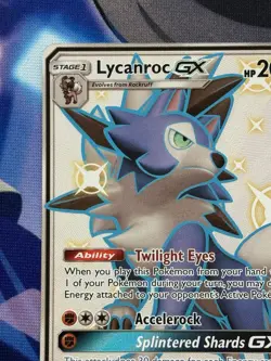Lycanroc GX SV67/SV94 Hidden Fates Full Art Shiny Holo Rare Pokemon Card NM - Image 2
