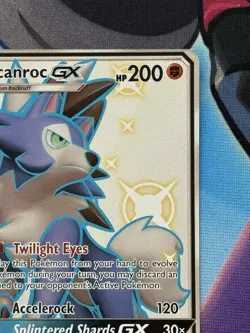 Lycanroc GX SV67/SV94 Hidden Fates Full Art Shiny Holo Rare Pokemon Card NM - Image 3