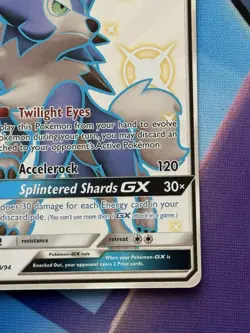 Lycanroc GX SV67/SV94 Hidden Fates Full Art Shiny Holo Rare Pokemon Card NM - Image 4