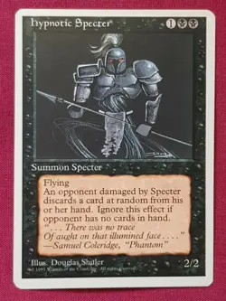 Magic The Gathering 4TH EDITION HYPNOTIC SPECTER black card MTG - Image 1