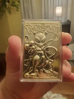 Pokemon 23K Gold Plated Mewtwo Trading Card 1999 Burger King Limited Edition COA - Image 2