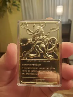 Pokemon 23K Gold Plated Mewtwo Trading Card 1999 Burger King Limited Edition COA - Image 3