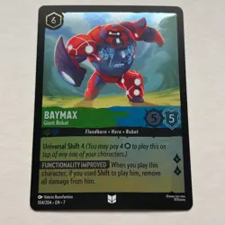Baymax 104/204 Disney Lorcana Archazia's Island Uncommon Cold Foil Card NM - Image 1