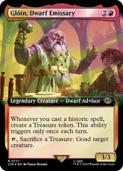 MTG - Gloin, Dwarf Emissary - Surge Foil - Lord of the Rings Magic the Gathering - Image 1
