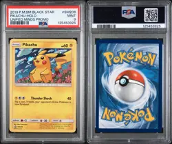 Pokemon Pikachu Unified Minds Black Star Holo Promo SM206 PSA 9 Mint - Image 5