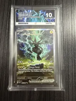 Pokemon TCG Black Bolt Zekrom ex 166/086 SIR Illustration Rare ACE Graded 10 - Image 1