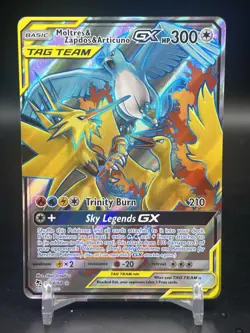 Moltres & Zapdos & Articuno GX 66/68 Pokemon Hidden Fates Sun Moon Full Art NM - Image 1