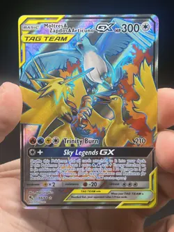 Moltres & Zapdos & Articuno GX 66/68 Pokemon Hidden Fates Sun Moon Full Art NM - Image 3