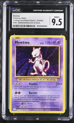 Mewtwo CLB 014/034 Pokemon Card - CGC 9.5 GRADED MINT+ - TCG Classic - Image 1