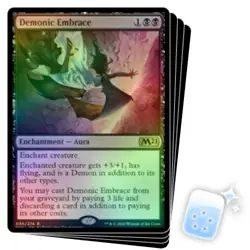 FOIL DEMONIC EMBRACE X4 Core Set 2021 M21 Magic MTG MINT CARD - Image 1