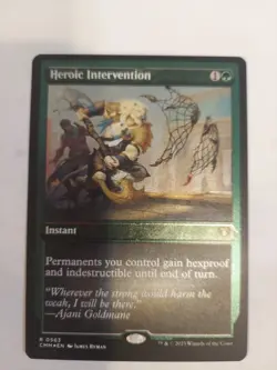 MTG Heroic Intervention Foil-Etched #563 Commander Masters Rare CMM NM/M - Image 2