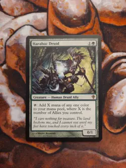 Harabaz Druid Worldwake WWK MTG Magic the Gathering 1st Edition - Image 1