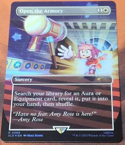 1x FOIL Open The Armory MTG SLD Sonic The Hedgehog Secret Lair NM - Image 1