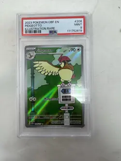 2023 POKEMON OBF EN-OBSIDIAN FLAMES ILLUSTRATION RARE #208 PIDGEOTTO PSA 9 - Image 1