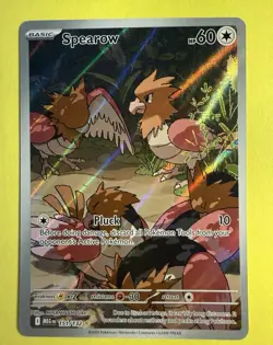 Pokemon ~ Spearow 151/132 Illustration Rare ~ Mega Evolution ~ Pack Fresh - Image 1