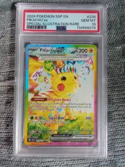 Pokemon Pikachu ex Surging Sparks Special Illustration Rare #238 PSA 10 Gem Mint - Image 1