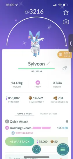 Pokemon Go Shiny Sylveon ( Max CP ) - Image 1