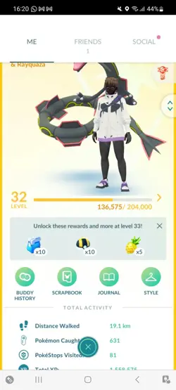 Pokemon Go (Stage 32) Shiny Legendary Rayquaza ( 2 Shinys ) - Image 1
