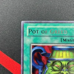 Yu-Gi-Oh! Pot of Greed LOB-119 1st Edition Rare Asian English HP Poor - Image 2