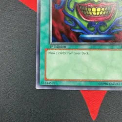 Yu-Gi-Oh! Pot of Greed LOB-119 1st Edition Rare Asian English HP Poor - Image 4