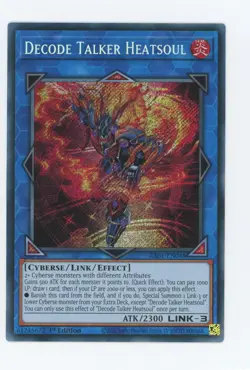 Yugioh RA01-EN048 Decode Talker Heatsoul Secret Rare 1st Edition NM/LP - Image 1