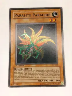 Yu-Gi-Oh! TCG Parasite Paracide PSV-003 Super Rare 1st Edition LP - Image 1