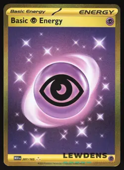 Psychic Energy - 207/165 - Gold Secret Rare - Scarlet & Violet 151 Pokemon Card. - Image 1
