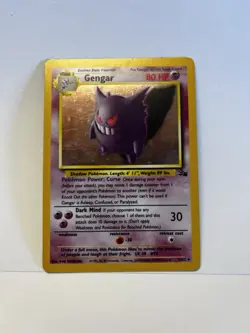 Pokemon TCG Gengar Fossil Holo Card 5/62 Unlimited Rare - Image 1