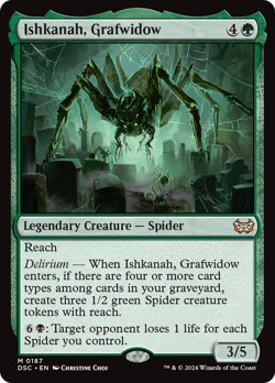 Ishkanah, Grafwidow 187 NM Duskmourn House of Horror Commander DSC Magic MTG - Image 1
