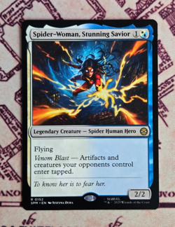 MTG Spider-Woman, Stunning Savior Spider Man Magic the Gathering NM - Image 1