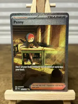 Pokemon TCG - Penny - Scarlet & Violet Base Set 252/198 Full Art Trainer Holo NM - Image 1