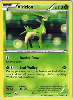 Virizion 13/101 - Pokemon TCG Black & White 3: Noble Victories - Holo Rare (NM) - Image 1