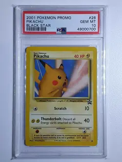 2001 Pokemon Pikachu Snap #26 Black Star Promo - PSA 10 - Image 1
