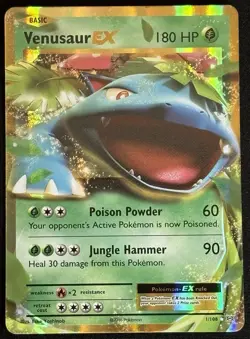 POKEMON VENUSAUR EX 1/108 ULTRA RARE XY EVOLUTIONS LP - Image 1