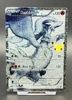 Pokemon Reshiram Celebrations Classic Collection Holo Ultra Rare Card 113/114 - Image 1