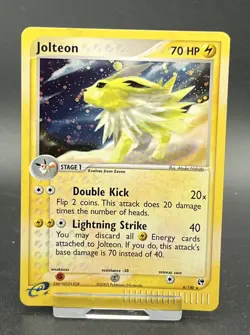 Jolteon 6/100 Rare Holo EX Sandstorm Set Collectible Pokemon Card - Image 1