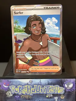 Pokemon Card Surfer 235/191 Surging Sparks Full Art Trainer NM - Image 1