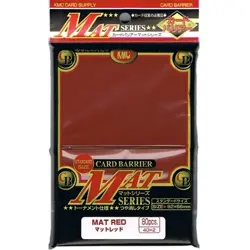 KMC 80 MATTE MAGIC MTG CARD BARRIER SLEEVES DECK PROTECTORS - MAT RED - Image 1