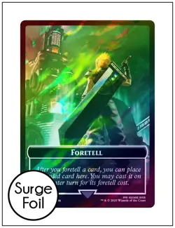1x Foretell || Treasure Token, Surge Foil, Final Fantasy, Magic MTG NM - Image 1
