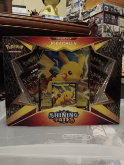 Pokemon TCG - Shining Fates Pikachu V Collection Box - NEW FACTORY SEALED - Image 1