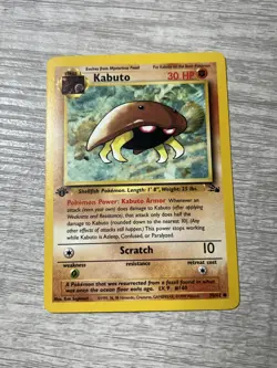 KABUTO Pokemon Card - WOTC - 1st Edition - Fossil - 50/62 - Near Mint NM - Image 2