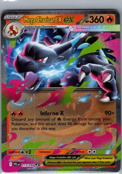 Mega Charizard X ex - 013/094 ME02: Phantasmal Flames - Pokemon Card - NM - Image 1