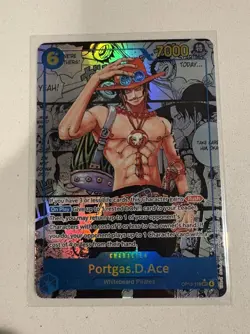 One Piece Card Game Carrying On His Will Portgas.D.Ace OP13-119 SEC Manga! - Image 1
