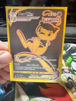 Pokemon Gold Card Lot of 7 Mew VMAX Secret Rare Super Rod Tapu Lele GX - Image 1