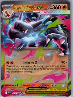 Mega Charizard X ex - 013/094 ME02: Phantasmal Flames - Pokemon Card - NM - Image 1
