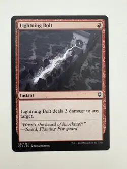 Lightning Bolt MTG Magic the Gathering Card NM Near Mint CLB - Image 1