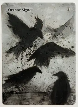 Hand-painted MTG alter | Orzhov Signet | textless NOX altered art - Image 1