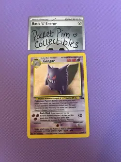 Gengar 5/62 Fossil 1999 Holo Pokemon TCG Card MP - Image 1