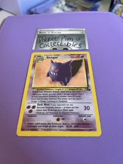Gengar 5/62 Fossil 1999 Holo Pokemon TCG Card MP - Image 2