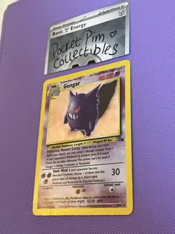 Gengar 5/62 Fossil 1999 Holo Pokemon TCG Card MP - Image 3